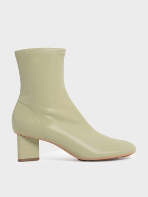 Charles & Keith Blade Heel Støvletter Grønn | KUIQO2074