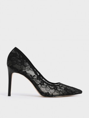 Charles & Keith Blonder Stiletto Pumps Svarte | HMEFV1462