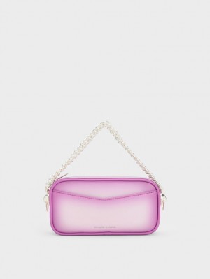 Charles & Keith Cayce Ombre Boxy Crossbody Veske Lilla | FPCJQ3165