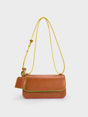 Charles & Keith Clove Crossbody Veske Brune | OLQMD2348