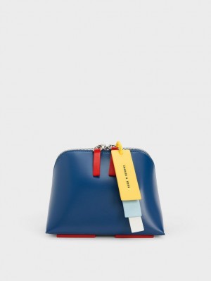 Charles & Keith Cockade Crossbody Veske Marineblå | HVEUP3514