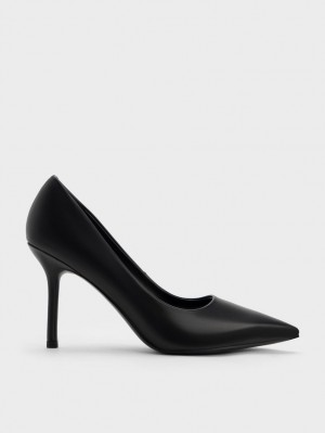 Charles & Keith Emmy Stiletto Heel Pumps Svarte | KJPES6823