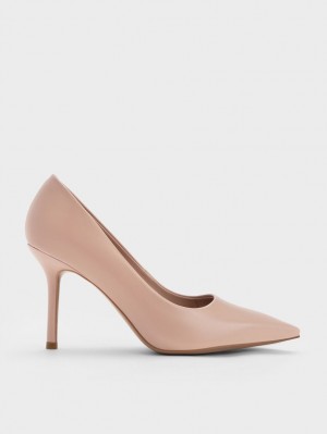 Charles & Keith Emmy Stiletto Heel Pumps Beige | WEIQA1685