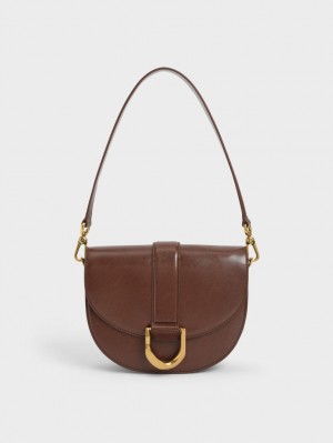 Charles & Keith Gabine Sadelvesker Mørke Brune | ZPOGJ2465