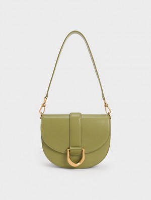 Charles & Keith Gabine Sadelvesker Olivengrønne | OECJW7109