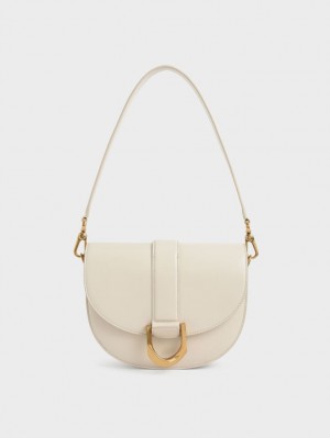 Charles & Keith Gabine Sadelvesker Pisket Krem | SDCNZ4516