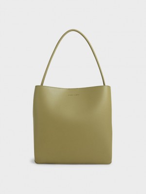 Charles & Keith Leia Tote Veske Olivengrønne | AXIZP0419