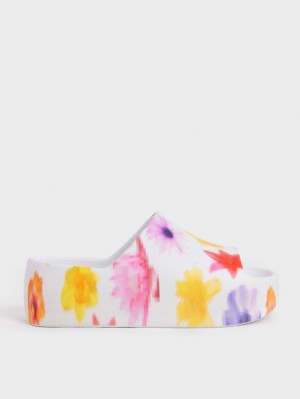 Charles & Keith Morgan Platform Slidesandaler Multicolor | INGHK6817