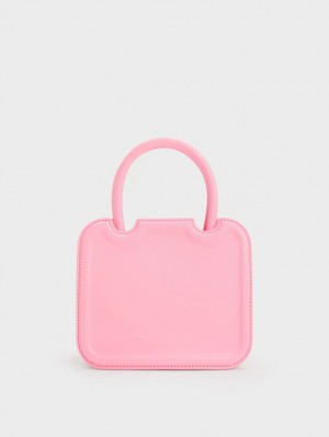 Charles & Keith Perline Sculptural Tote Veske Rosa | KTMCZ7619