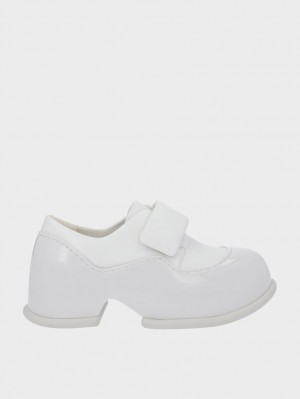 Charles & Keith Pixie Patent Platform Loafers Hvite | QSGVI0861