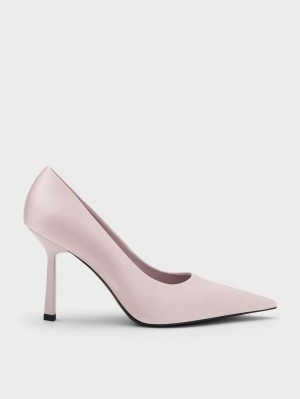 Charles & Keith Recycled Polyester Pointed-Tå Pumps Lilla | WRLFS2516