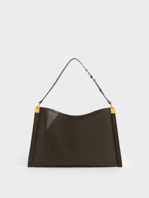 Charles & Keith Ridley Slouchy Tote Veske Svarte | APRBI7861