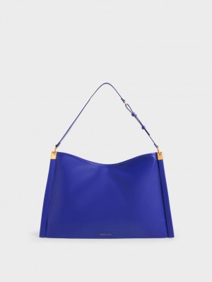 Charles & Keith Ridley Slouchy Tote Veske Blå | NOSAW3109