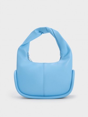 Charles & Keith Tubular Slouchy Hobo Veske Blå | UDPFY2708