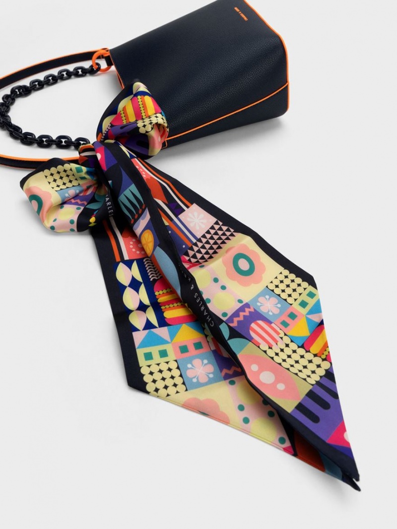 Charles & Keith Alcott Scarf Bøtteposer Marineblå | ORHVN0387