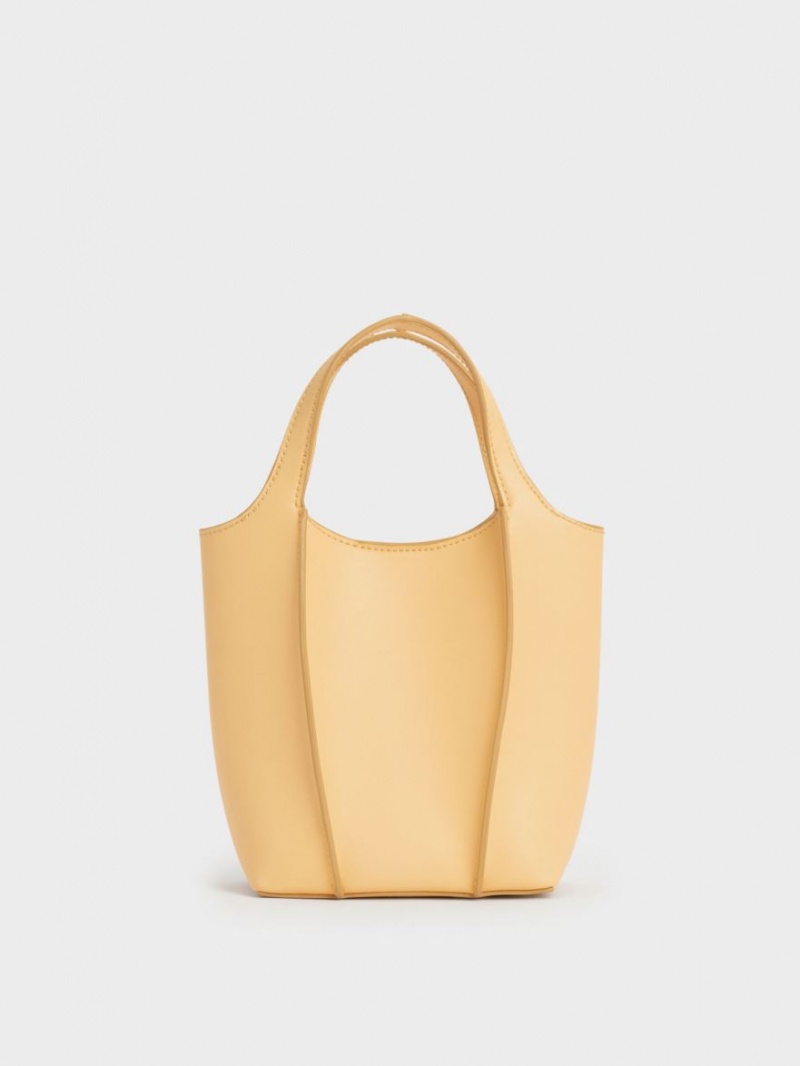 Charles & Keith Arlys Tote Veske Gul | UIYHZ2610