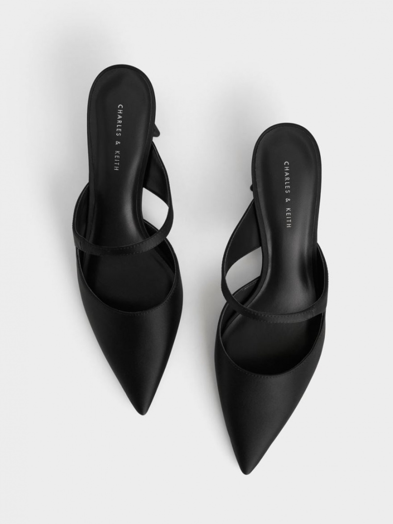 Charles & Keith Asymmetric Sculptural Heel Pumps Svarte | ADOZU5462