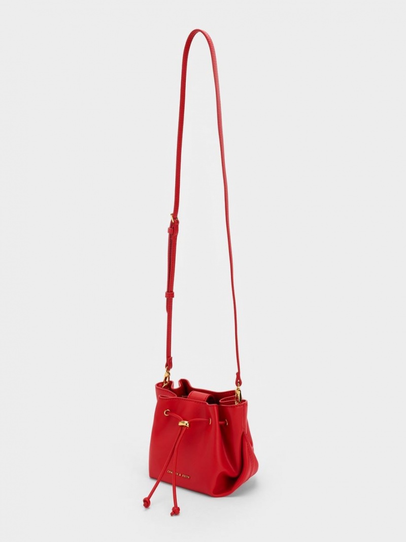 Charles & Keith Boaz Drawstring Top Håndveske Rød | KHANZ8134