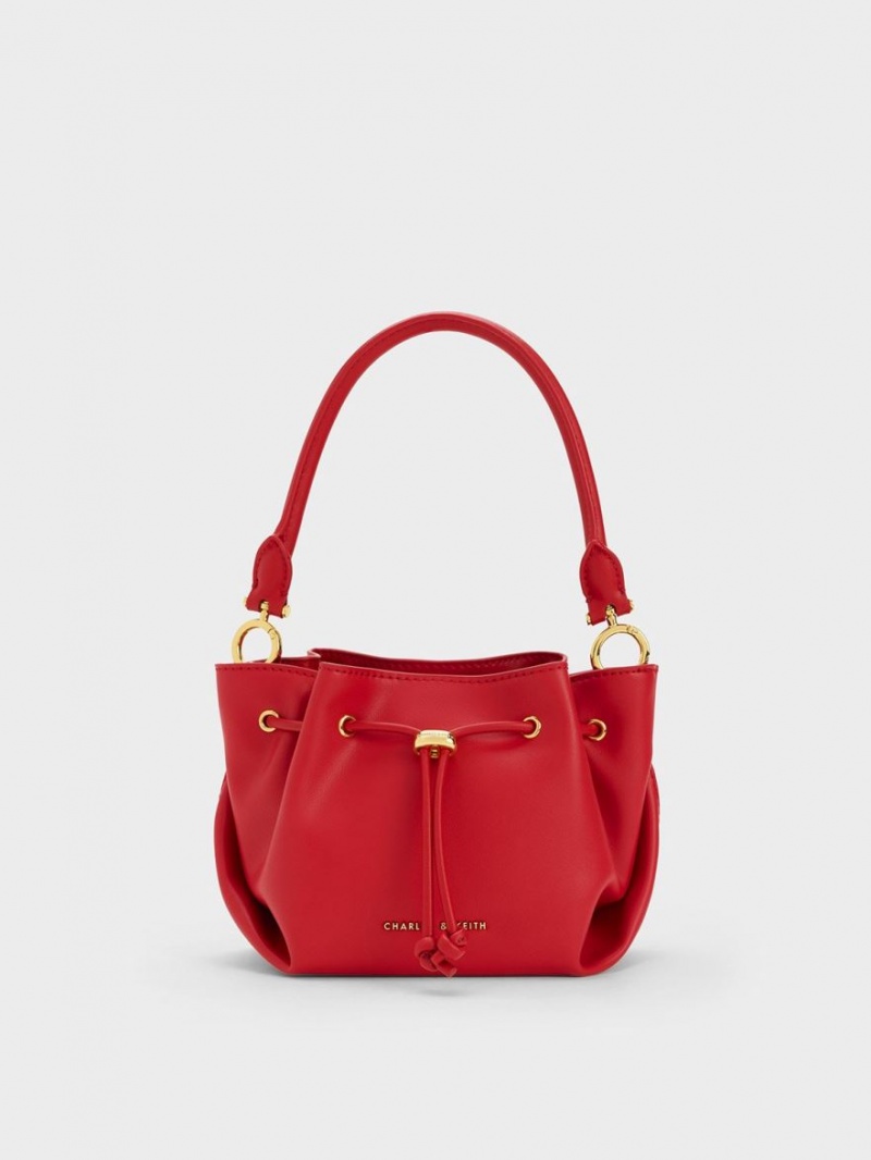 Charles & Keith Boaz Drawstring Top Håndveske Rød | KHANZ8134