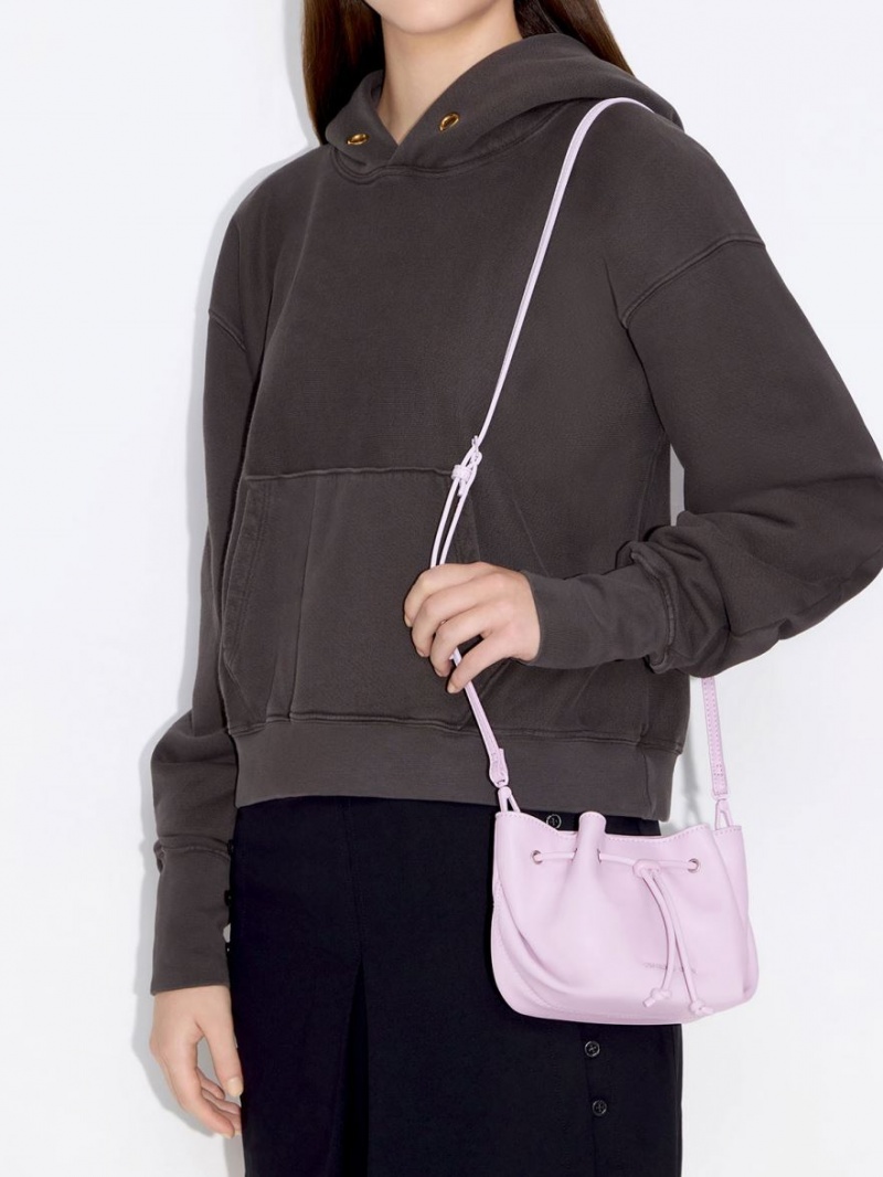 Charles & Keith Boaz Drawstring Top Håndveske Lilla | MZYQW2047