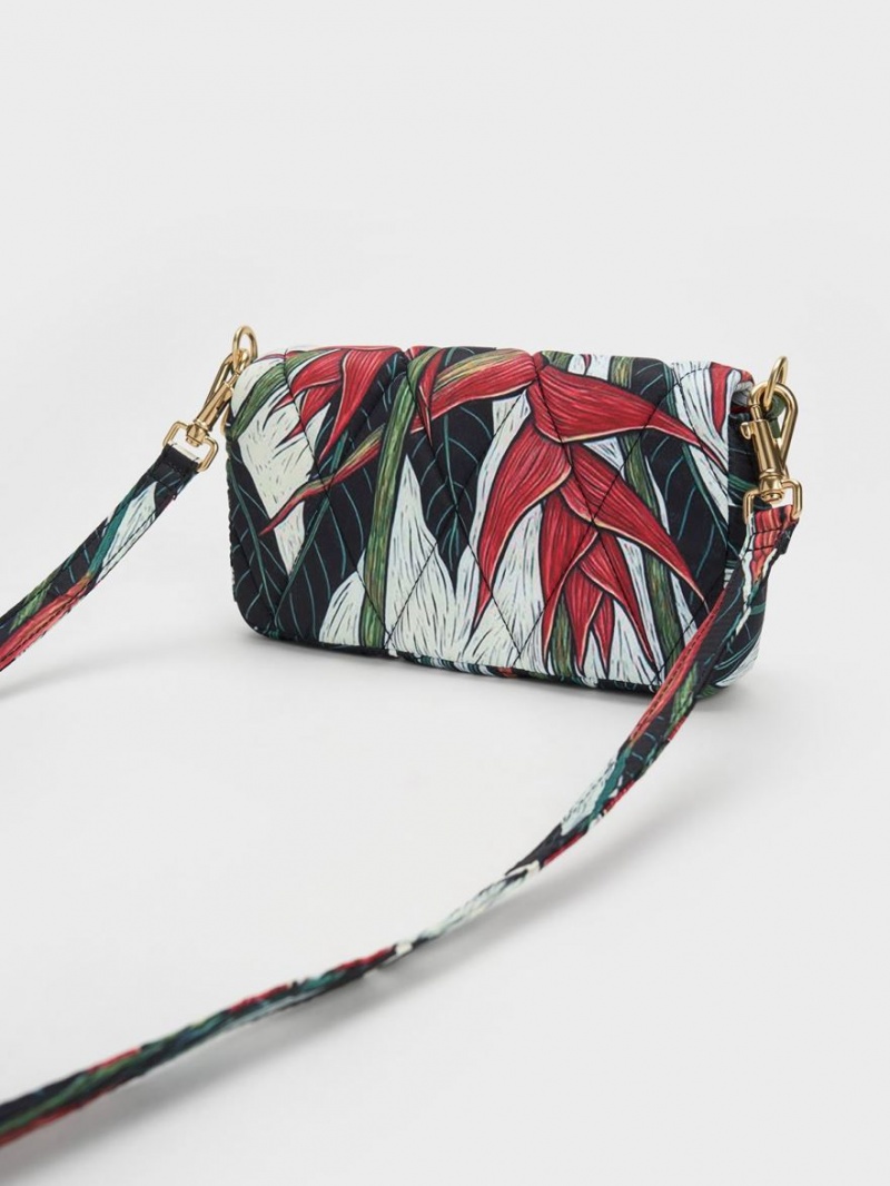 Charles & Keith Botanical Print Fabric Wrapped Håndveske Multicolor | SFBMV6489