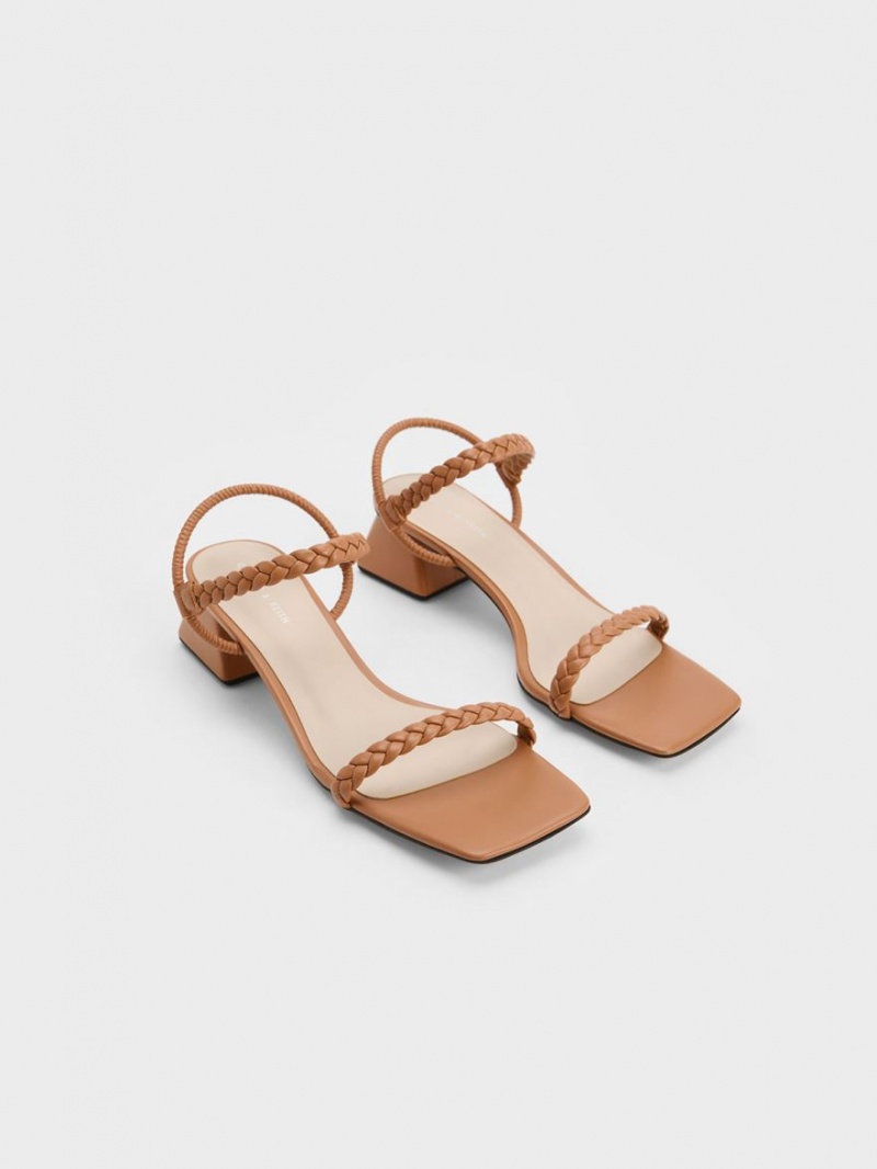 Charles & Keith Braided Back Sandaler Med Reim Brune | XCUNQ4180