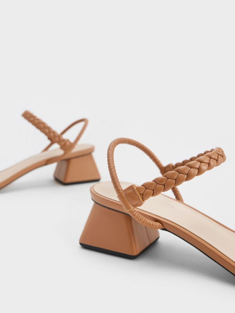 Charles & Keith Braided Back Sandaler Med Reim Brune | XCUNQ4180