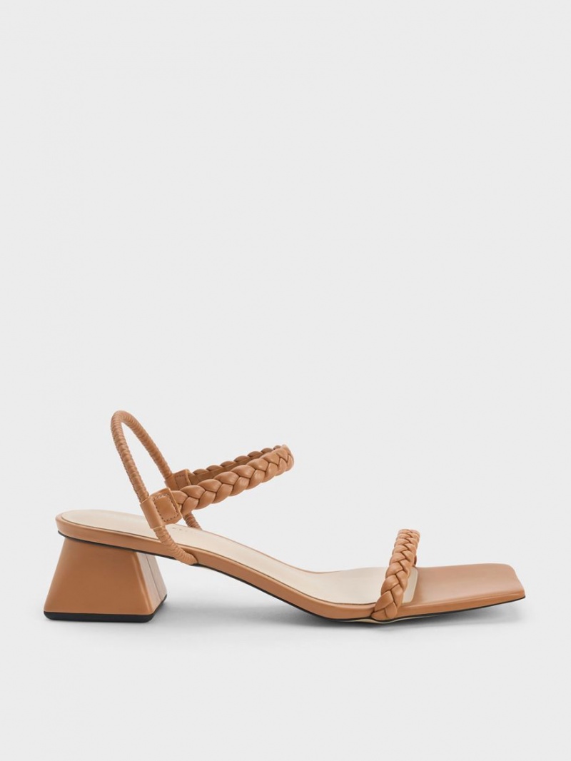 Charles & Keith Braided Back Sandaler Med Reim Brune | XCUNQ4180