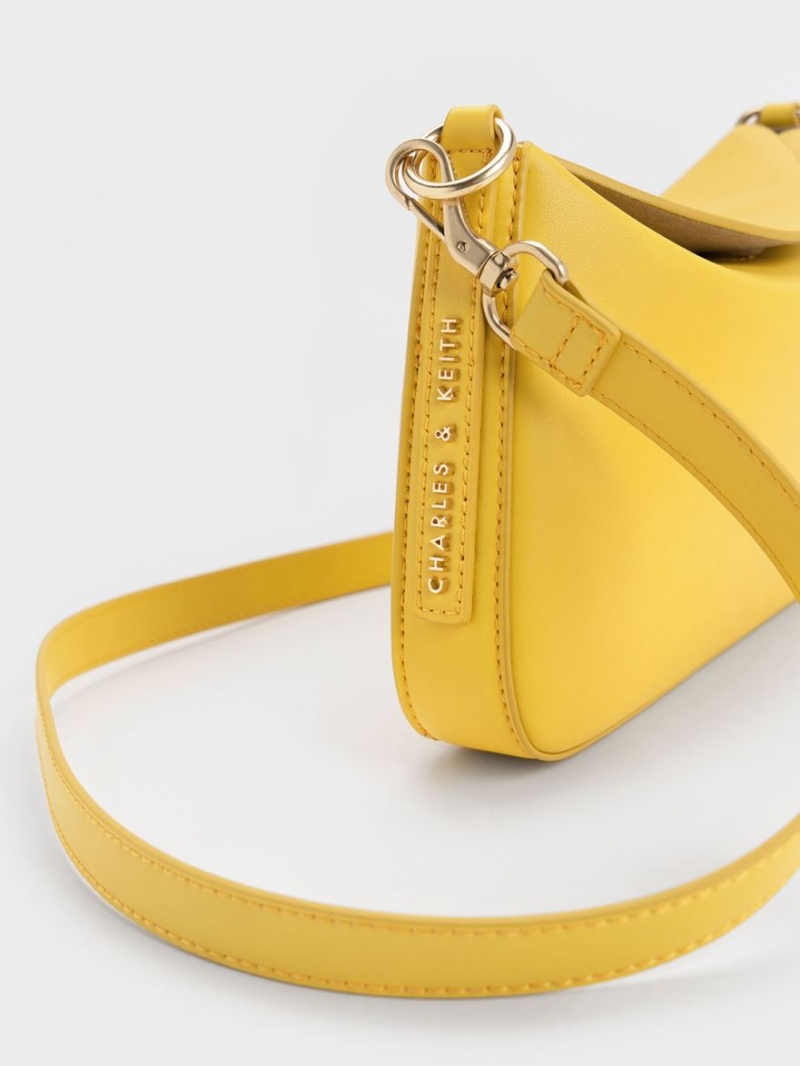 Charles & Keith Catena Chain Håndveske Gul | RECAF1589