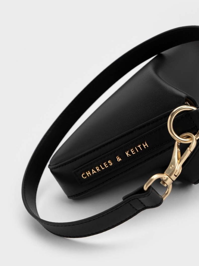 Charles & Keith Catena Chain Håndveske Svarte | HFSJP7108