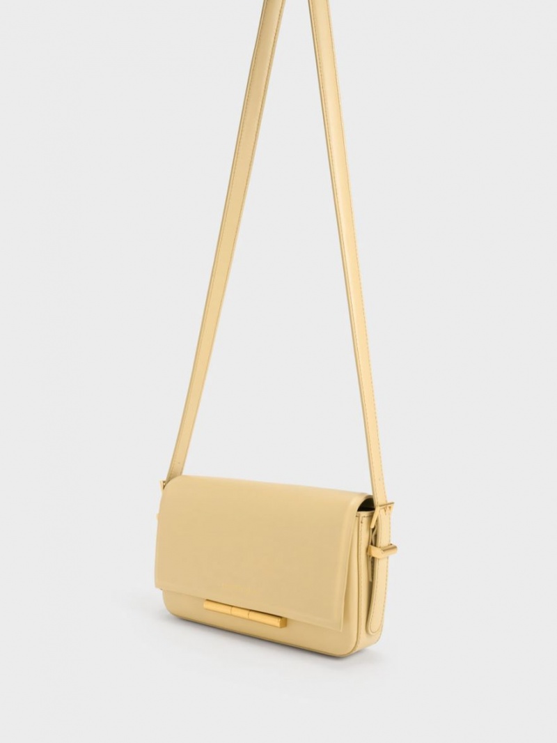 Charles & Keith Cesia Crossbody Veske Beige | RVTPQ3196