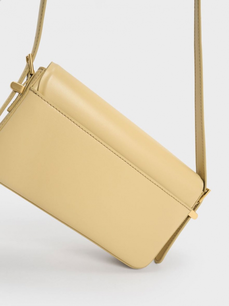 Charles & Keith Cesia Crossbody Veske Beige | RVTPQ3196