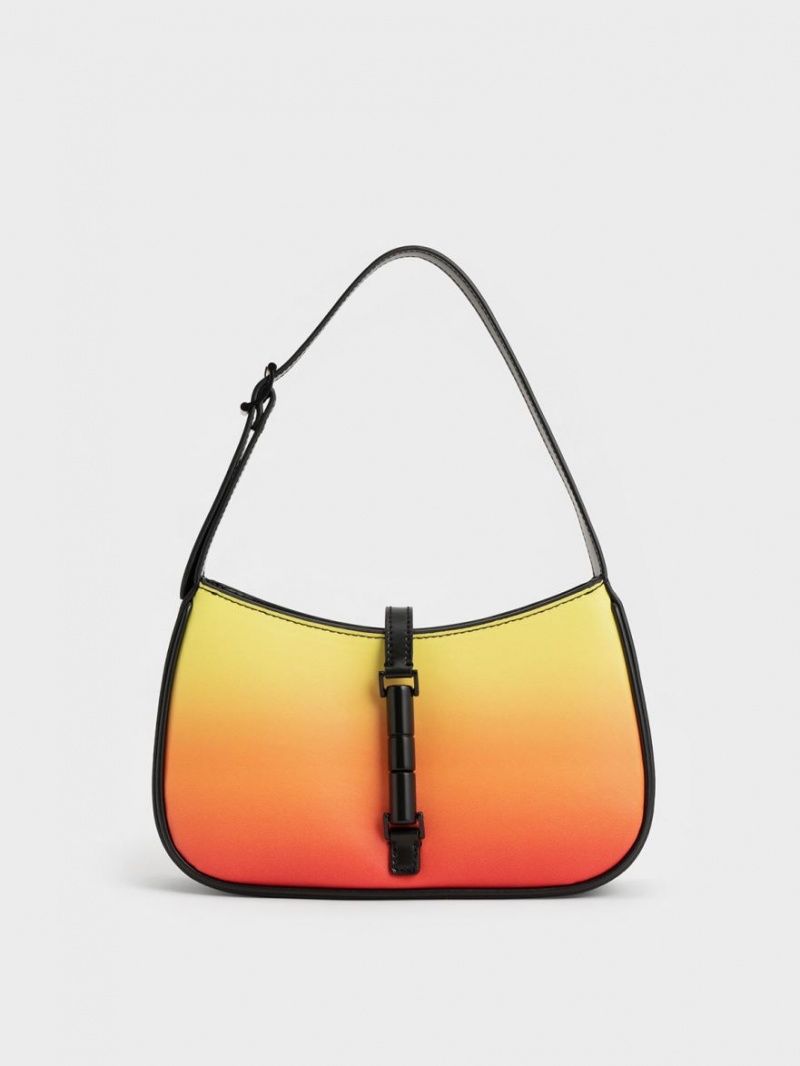 Charles & Keith Cesia Ombre Skulderveske Oransje | FSAOX9736