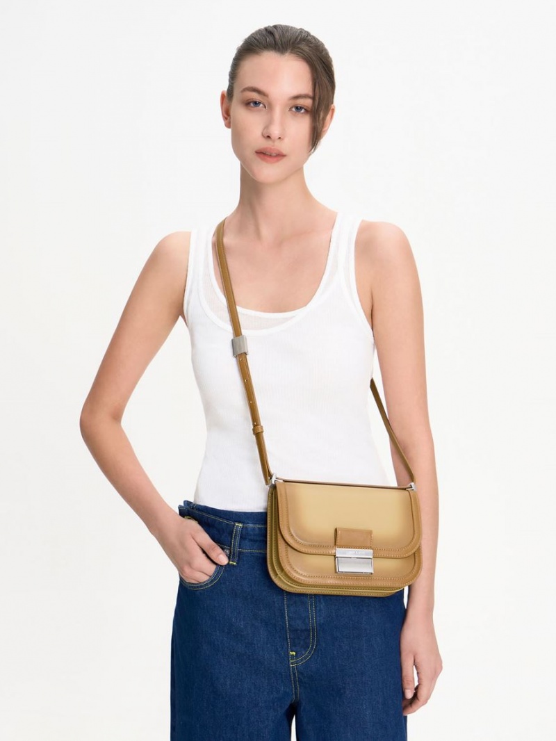 Charles & Keith Charlot Crossbody Veske Brune | NXYZT8930