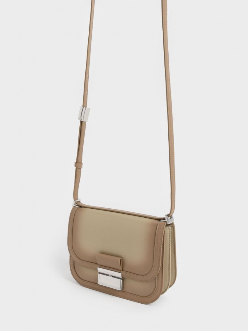 Charles & Keith Charlot Crossbody Veske Brune | NXYZT8930