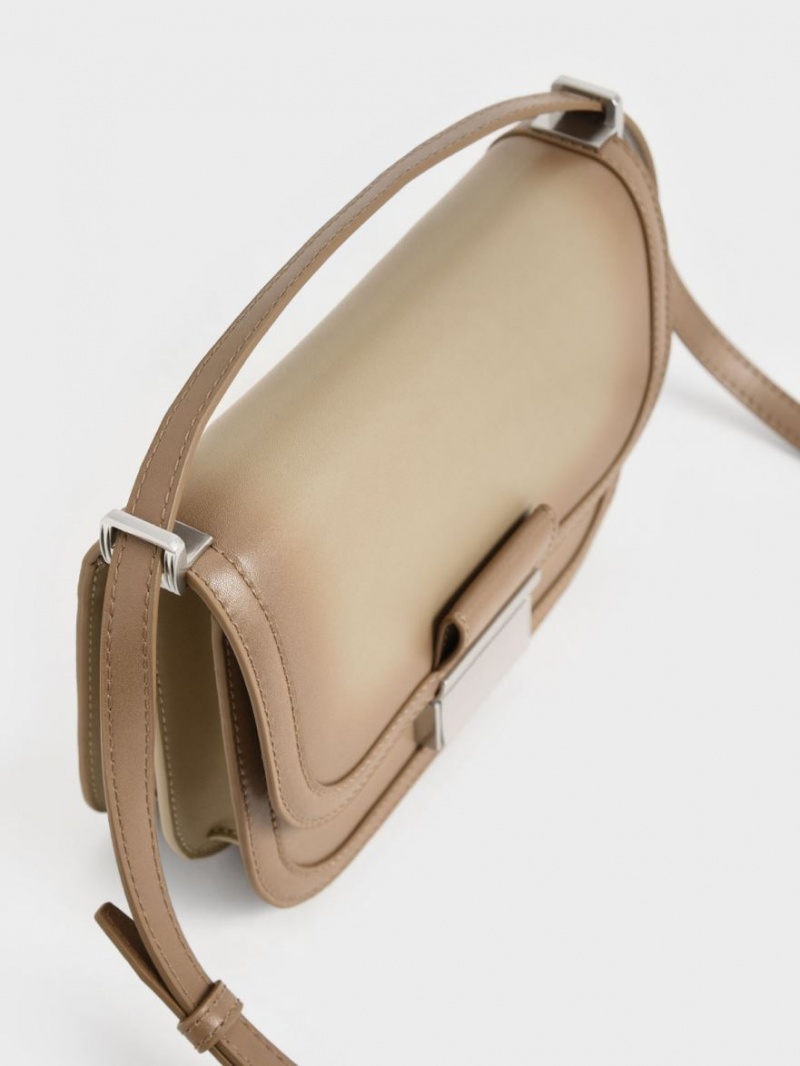 Charles & Keith Charlot Crossbody Veske Brune | NXYZT8930