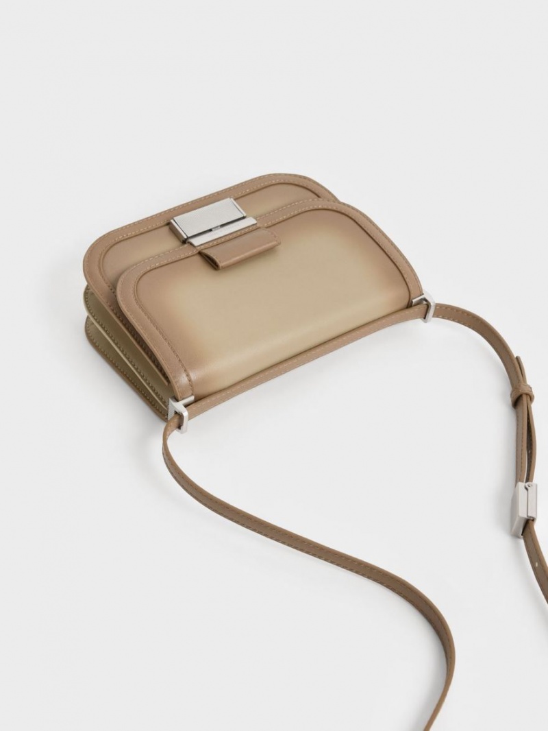 Charles & Keith Charlot Crossbody Veske Brune | NXYZT8930