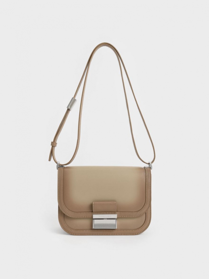 Charles & Keith Charlot Crossbody Veske Brune | NXYZT8930