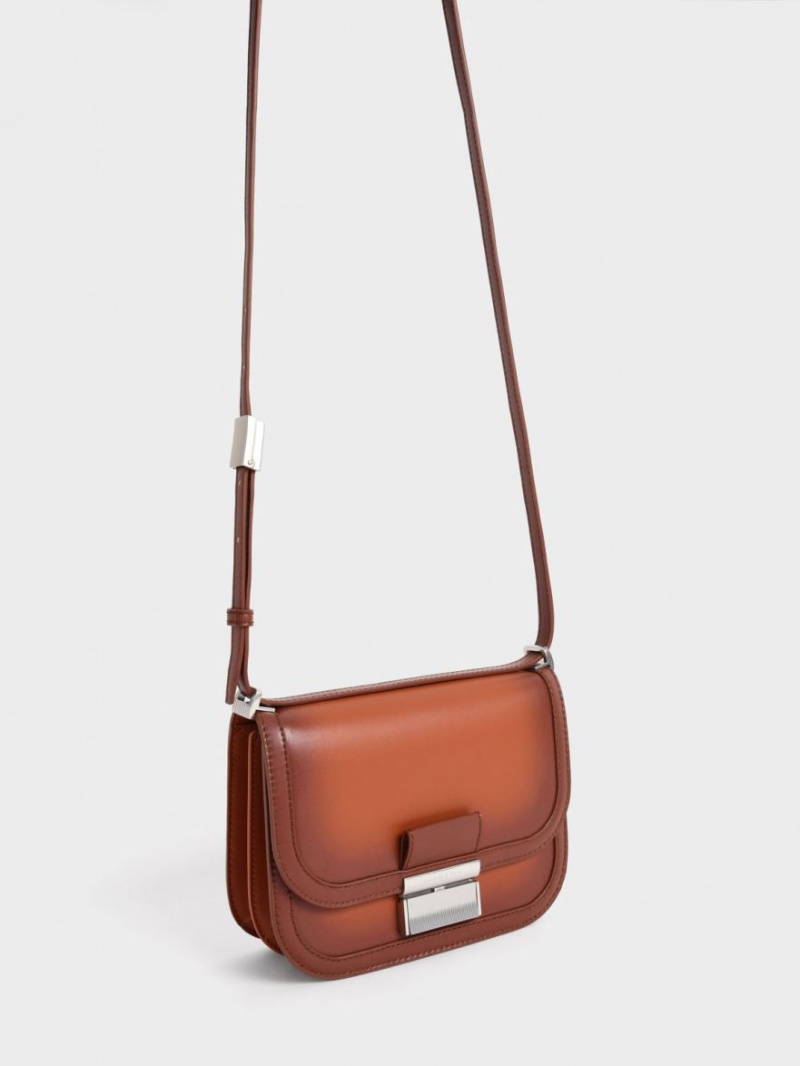 Charles & Keith Charlot Crossbody Veske Brune | RYJBV2354