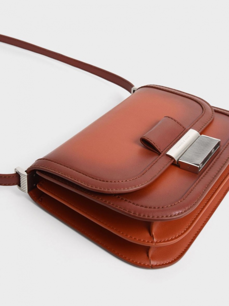 Charles & Keith Charlot Crossbody Veske Brune | RYJBV2354