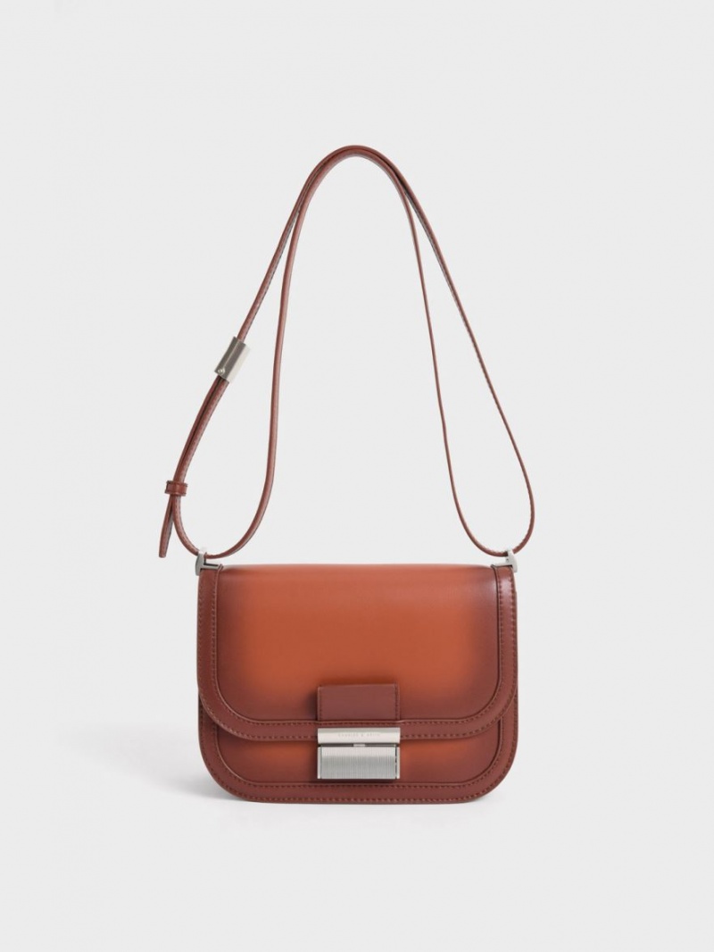 Charles & Keith Charlot Crossbody Veske Brune | RYJBV2354