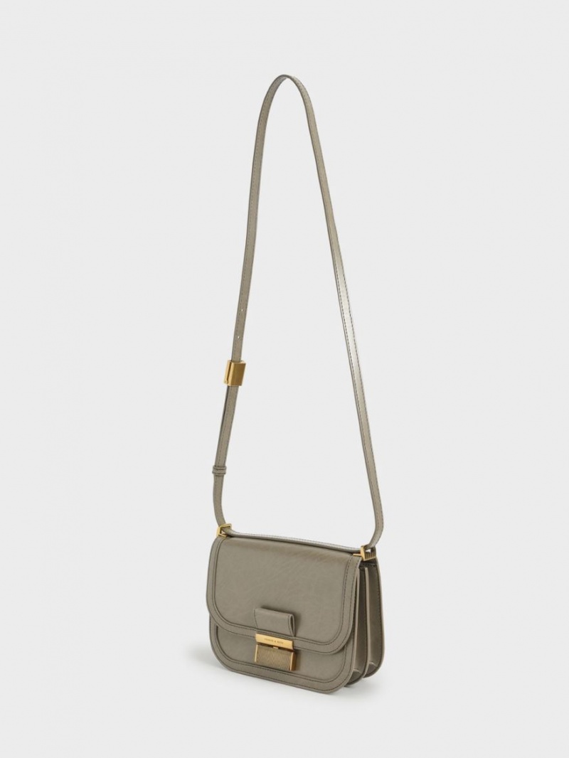 Charles & Keith Charlot Crossbody Veske Grå | JPDNW5240