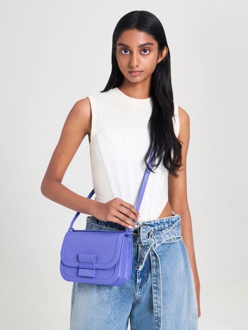 Charles & Keith Charlot Crossbody Veske Lilla | RCLGS7408