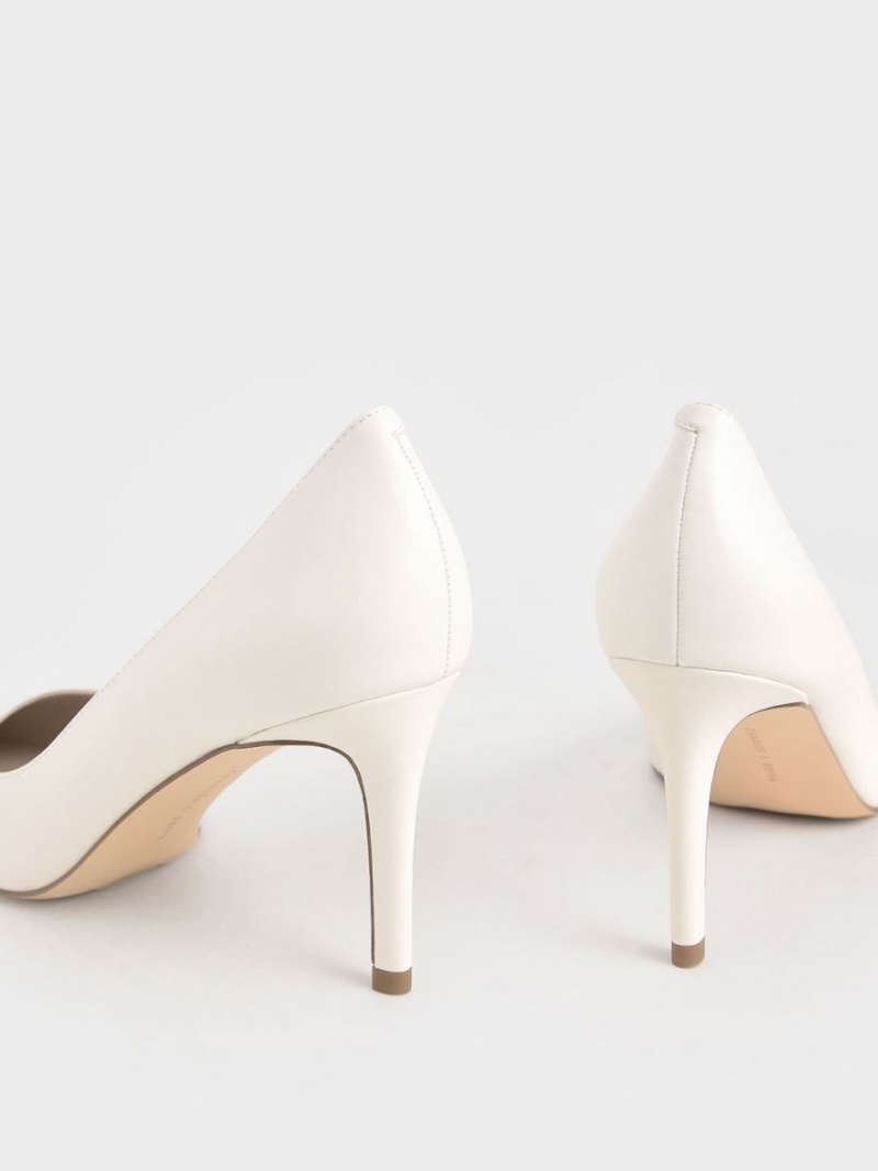 Charles & Keith Classic Stiletto Heel Pumps Pisket Krem | PGYLH5708