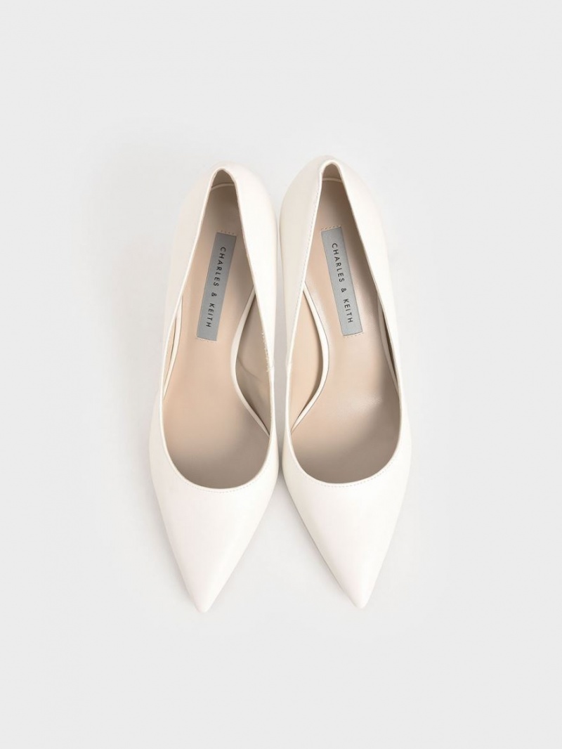 Charles & Keith Classic Stiletto Heel Pumps Pisket Krem | PGYLH5708