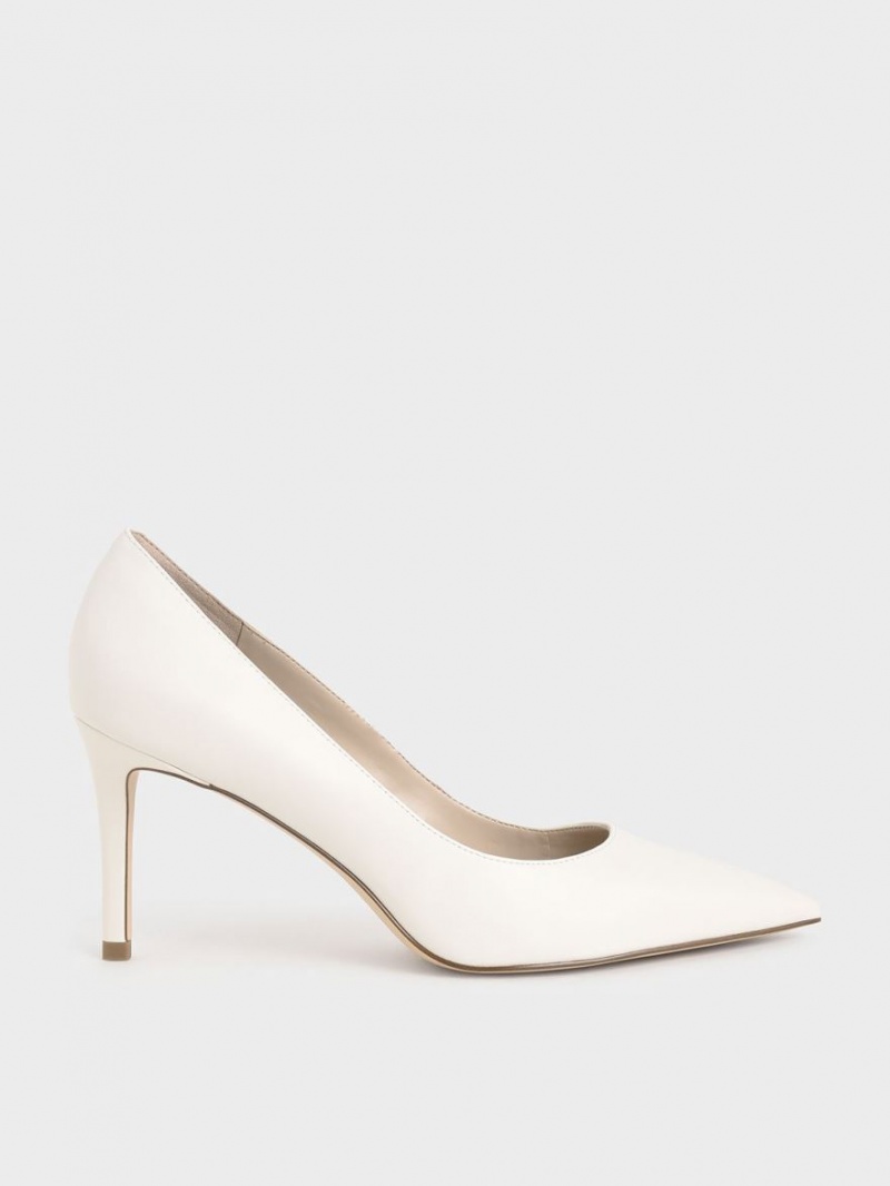 Charles & Keith Classic Stiletto Heel Pumps Pisket Krem | PGYLH5708