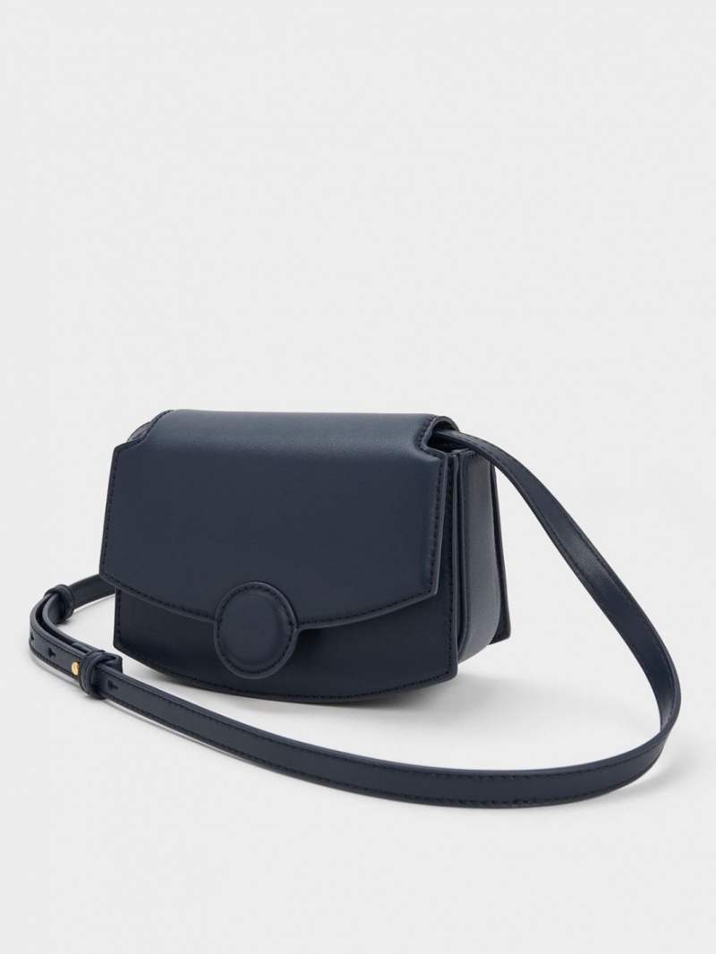 Charles & Keith Clover Curved Skulderveske Marineblå | DMGYW5273