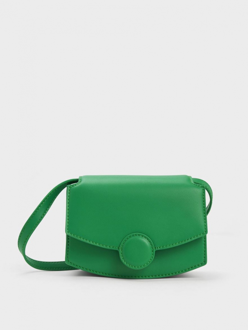 Charles & Keith Clover Curved Skulderveske Grønn | WUYDN6130