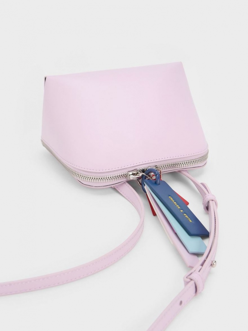 Charles & Keith Cockade Crossbody Veske Lilla | DGCLT5467