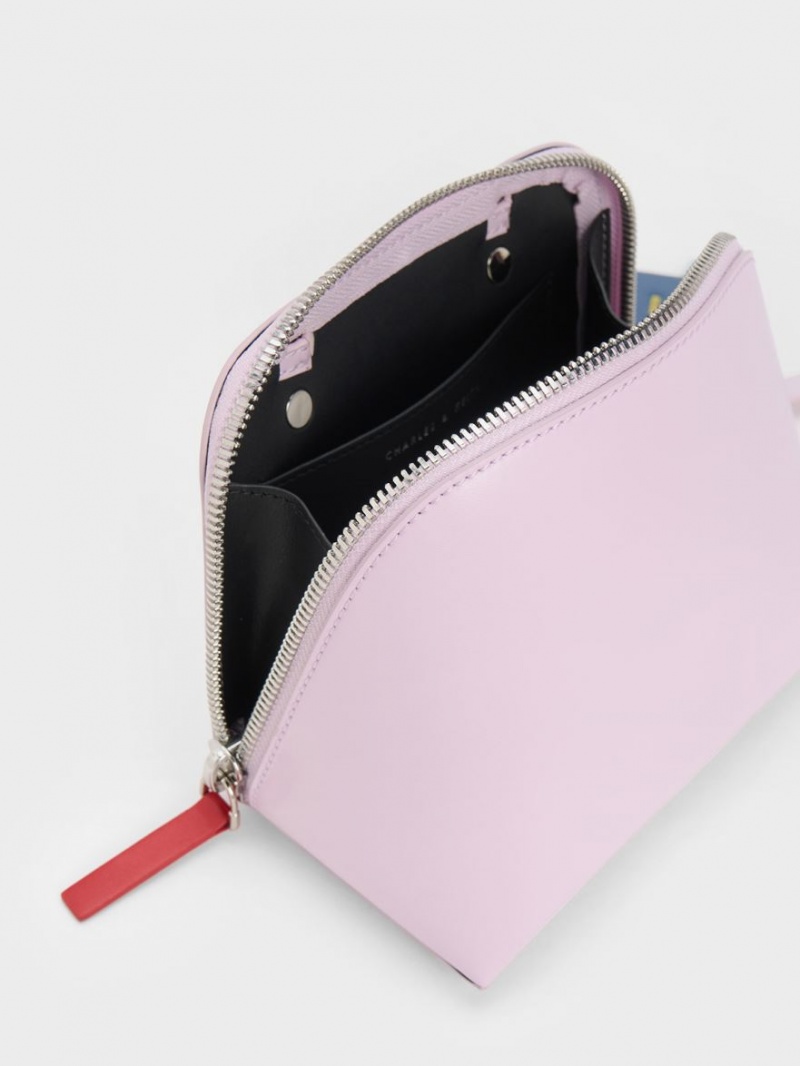 Charles & Keith Cockade Crossbody Veske Lilla | DGCLT5467